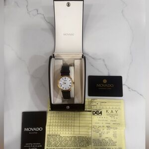 NOS Vintage Movado Roman Numeral Watch - Never Worn - Box, Papers & Receipt